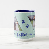 Het leven is beter met een hond aangepaste huisdie mok (Midden)