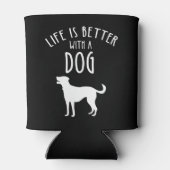 Het leven is beter met een hond blikjeskoeler (Achterkant)
