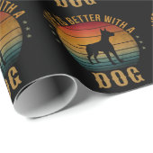 HET LEVEN IS BETER MET EEN HOND  CADEAUPAPIER (Rol Hoek)