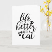 Het leven is beter met een hond-een-hond-citaten kaart (Gele Bloem)