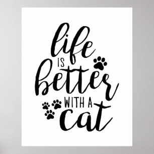 Het leven is beter met een hond-een-hond-citaten poster