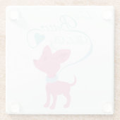 Het leven is beter met een hond glazen onderzetter (Achterkant)