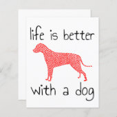 Het leven is beter met een hond - hondenliefhebber (Voorkant / Achterkant)