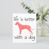 Het leven is beter met een hond - hondenliefhebber (Staand voorkant)