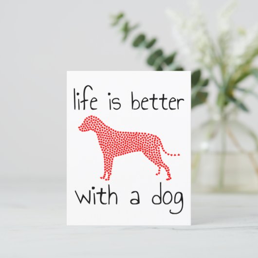 Het leven is beter met een hond - hondenliefhebber (Staand voorkant)