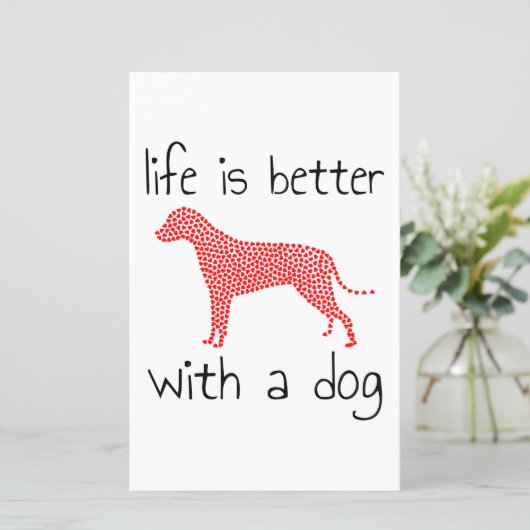Het leven is beter met een hond - Hondenliefhebber (Staand voorkant)