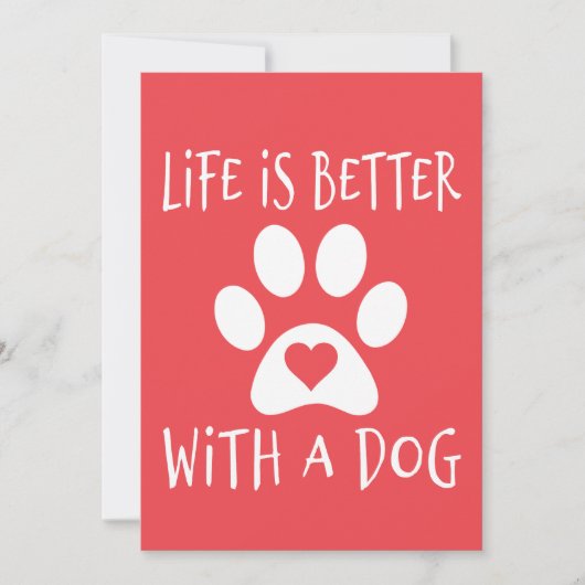Het leven is beter met een hond - Hondenliefhebber Aankondiging (Voorkant)