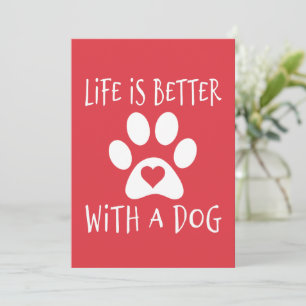 Het Leven Is Beter Met Een Hond - Hondenliefhebber Bedankkaart