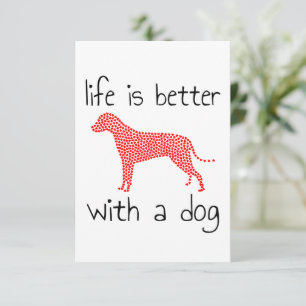 Het Leven Is Beter Met Een Hond - Hondenliefhebber Bedankkaart