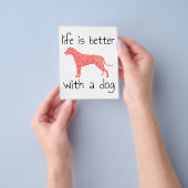 Het leven is beter met een hond - Hondenliefhebber Flyer (Hand)