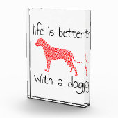 Het leven is beter met een hond - Hondenliefhebber Fotoblokken (Rechts)