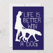 Het leven is beter met een hond - Hondenliefhebber Kaart (Voorkant)