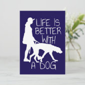 Het leven is beter met een hond - Hondenliefhebber Kaart (Staand voorkant)