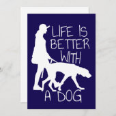 Het leven is beter met een hond - Hondenliefhebber Kaart (Voorkant / Achterkant)