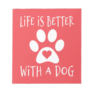 Het Leven Is Beter Met Een Hond - Hondenliefhebber Notitieblok