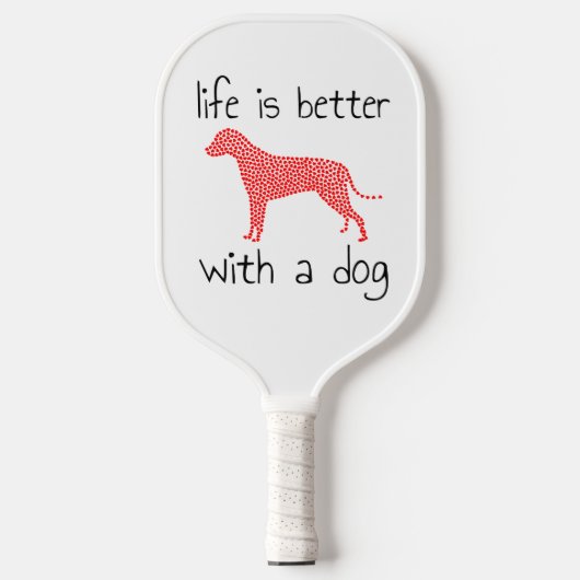 Het leven is beter met een hond - Hondenliefhebber Pickleball Paddle (Voorkant)