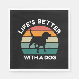 Het leven is beter met een hond - Hondenliefhebber Servet