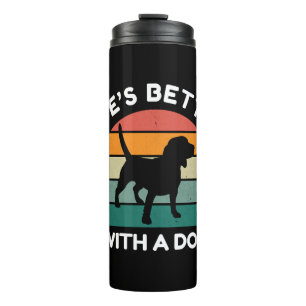 Het leven is beter met een hond - Hondenliefhebber Thermosbeker