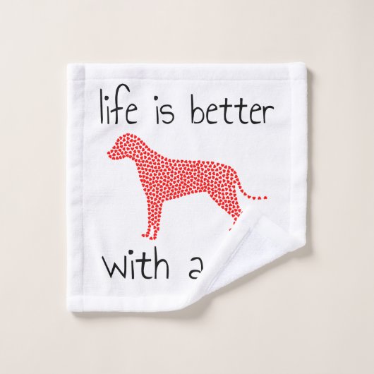 Het leven is beter met een hond - Hondenliefhebber Washandje (Wasdoekje)