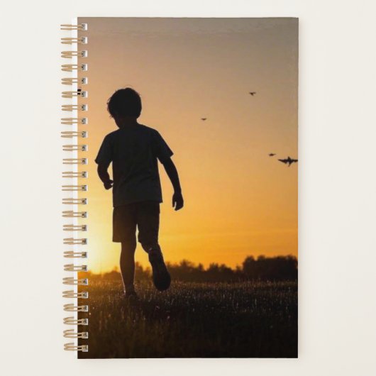Het leven is beter met een hond, jonge jongen, zon planner (Voorkant)