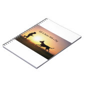Het leven is beter met een hond, jongen en zon notitieboek (Linkerzijde)