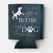 Het leven is beter met een hond koeler - blauw (Voorkant)