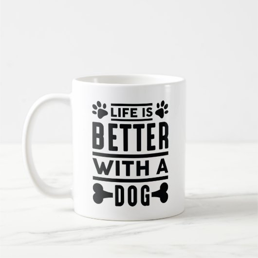 Het leven is beter met een hond koffiemok (Links)