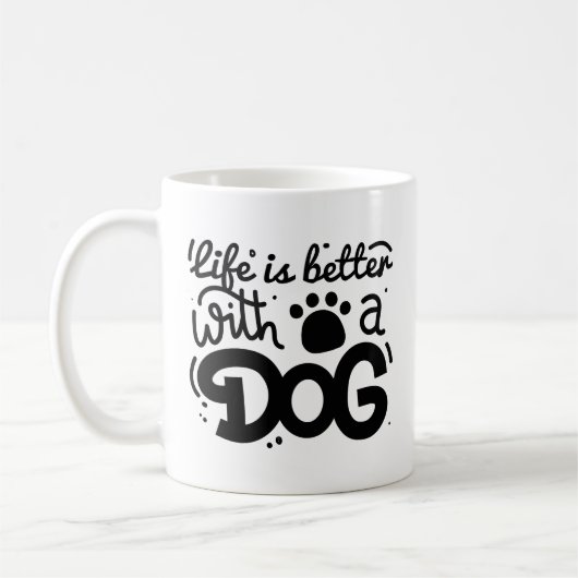 Het leven is beter met een hond koffiemok (Links)