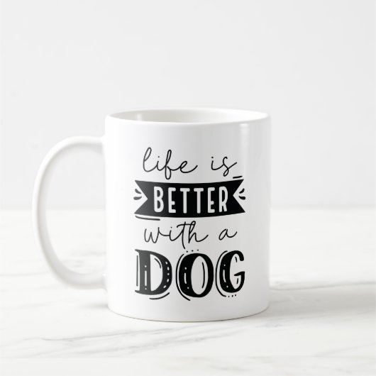 Het leven is beter met een hond koffiemok (Links)