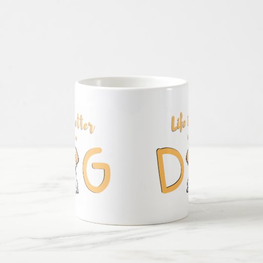 Het leven is beter met een hond - Mok (Center)