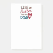 'Het leven is beter met een hond' Post-it® Notes (Voorkant)