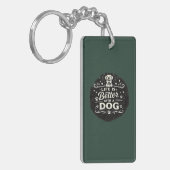 Het leven is beter met een hond – Retro voor leuke Sleutelhanger (Voorkant Links)