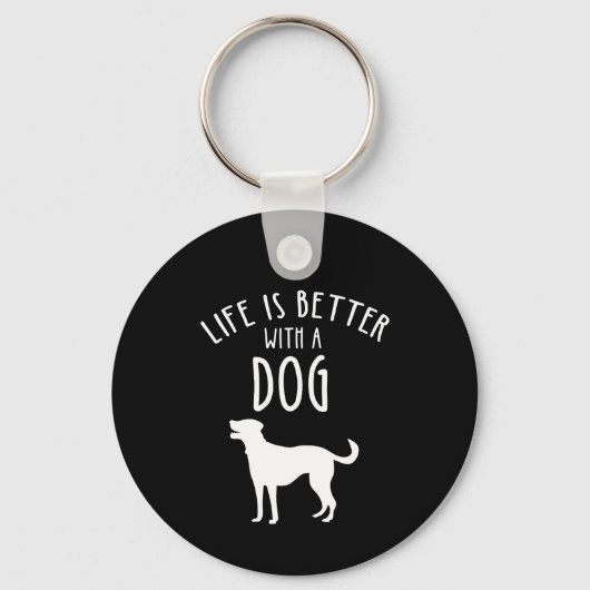 Het leven is beter met een hond sleutelhanger (Voorkant)