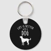 Het leven is beter met een hond sleutelhanger (Achterkant)