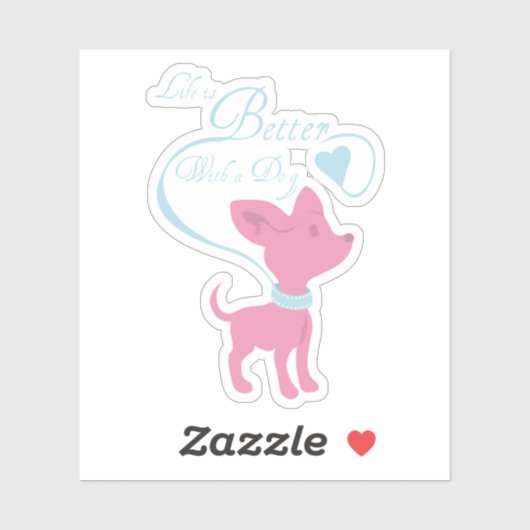 Het leven is beter met een hond sticker (Vel)