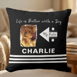 Het leven is beter met een hond voeg foto naam toe kussen