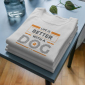 Het leven is beter met een hondenmoderne grijs en Tri-Blend shirt