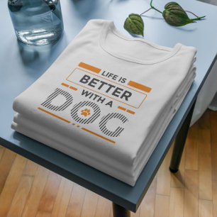 Het leven is beter met een hondenmoderne grijs en Tri-Blend shirt