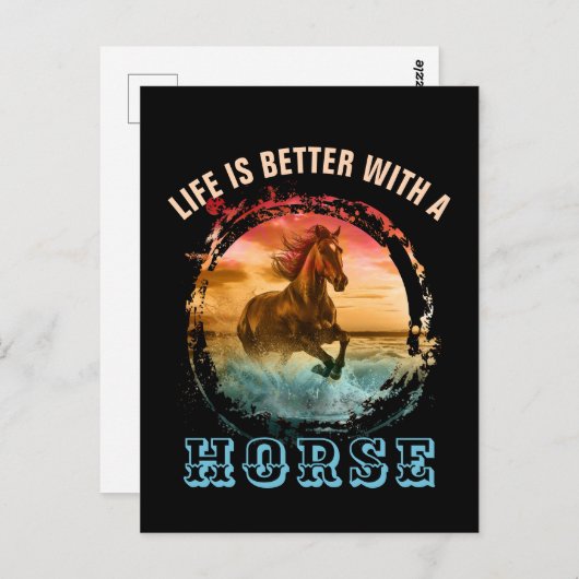 HET LEVEN IS BETER MET EEN HOREN BRIEFKAART (Voorkant / Achterkant)