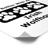 Het leven is beter met een Ierse wolfshond Poster (Hoek)