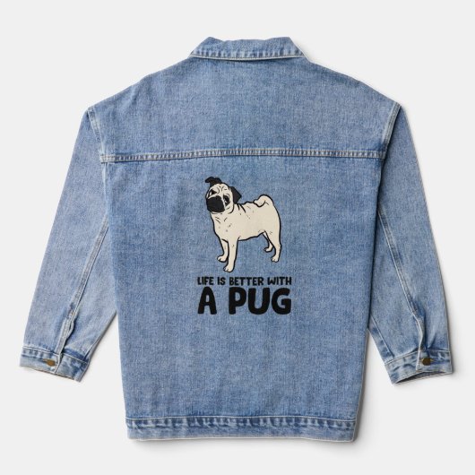 Het leven is beter met een insect denim jacket (Achterkant)