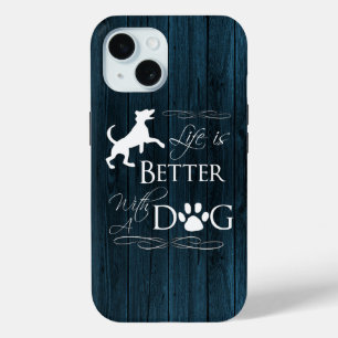 Het leven is beter met een iPhone-doosje van Dog - iPhone 15 Case