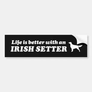 Het leven is beter met een Irish Setter Bumperstic Bumpersticker