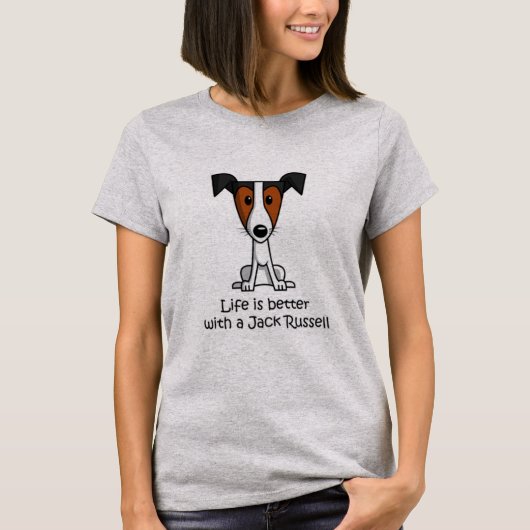 Het leven is beter met een Jack Russell T-shirt (Voorkant)