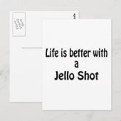 Het leven is beter met een jello-schok briefkaart (Voorkant / Achterkant)