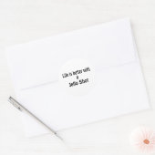 Het leven is beter met een jello shot ronde sticker (Envelop)