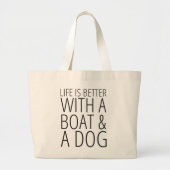 Het leven is beter met een kat- en hond-Canvas tas (Voorkant)