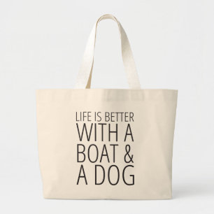 Het leven is beter met een kat- en hond-Canvas tas