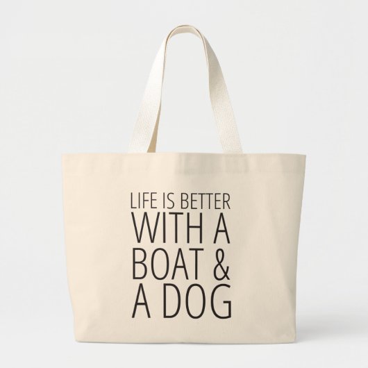 Het leven is beter met een kat- en hond-Canvas tas (Voorkant)