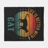 HET LEVEN IS BETER MET EEN KAT FLEECE DEKEN (Voorkant (Horizontaal))